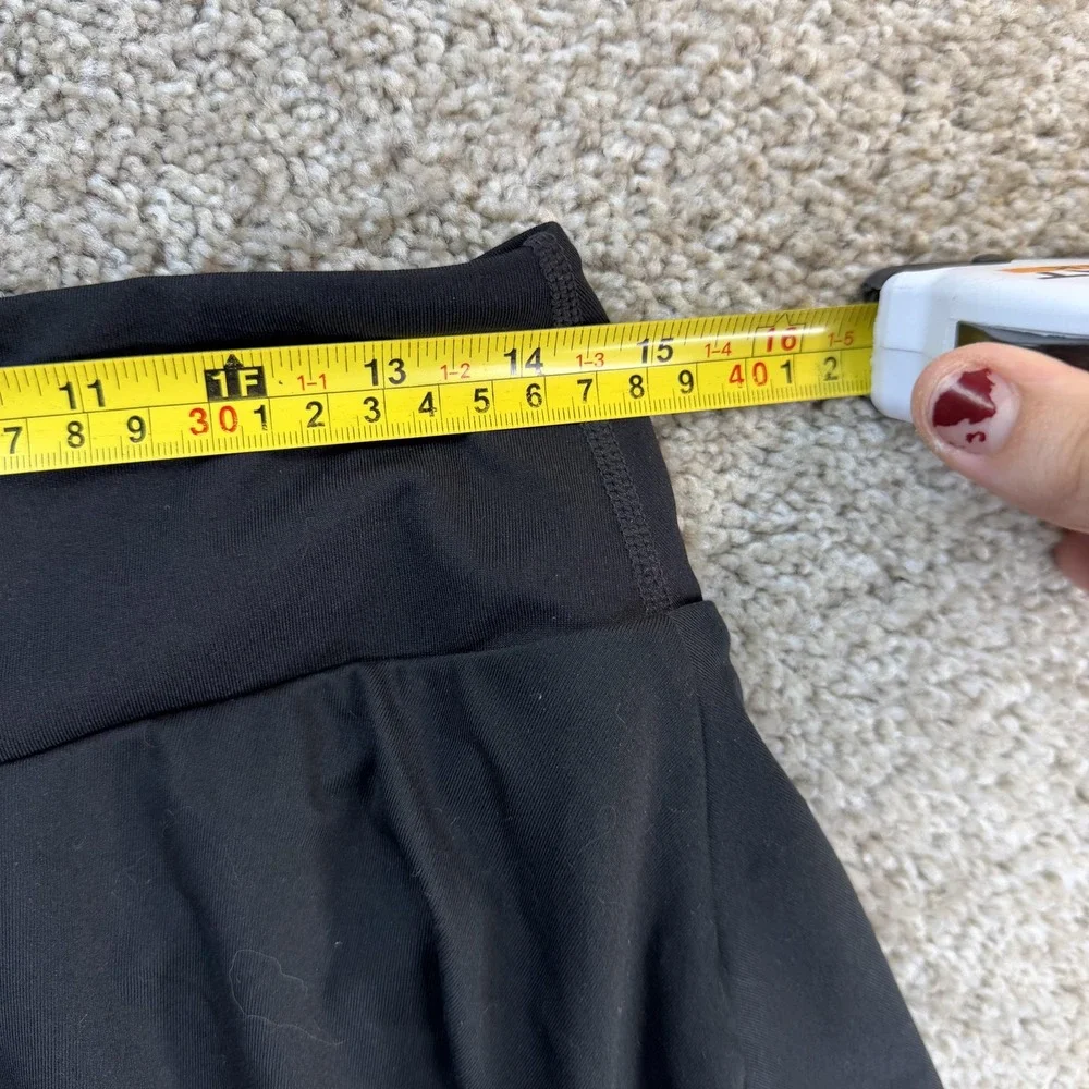 Fabletics Skort Womens L Black Sybil Athletic Flare Crossover Waist Stretch